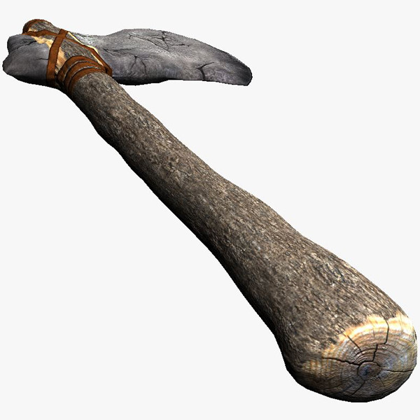 prehistoric stone axe weapon 3d model - Prehistoric Stone Axe by The Freak Factory